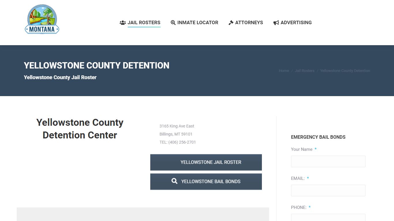 Yellowstone County Detention - MONTANA JAIL ROSTER